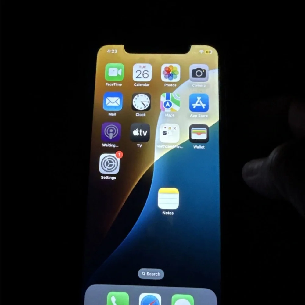 Black Smartphone with Display On